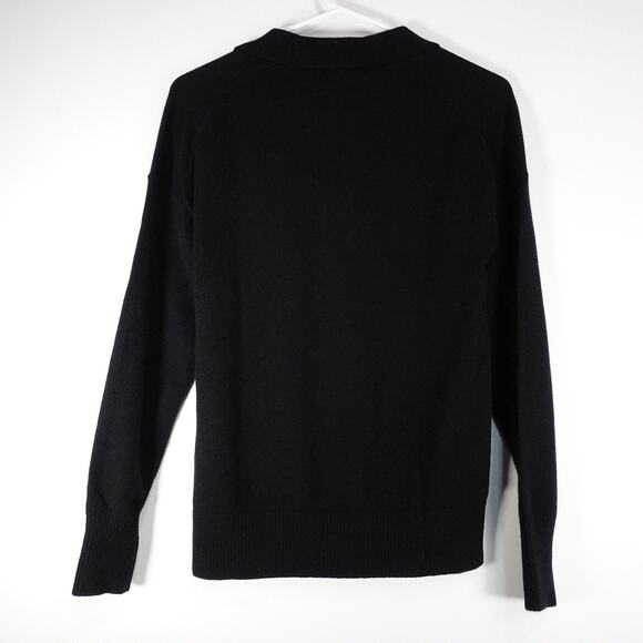 New Quince Women’s Mongolian Cashmere Polo Sweater Size Small Black 3617 - Picture 12 of 12